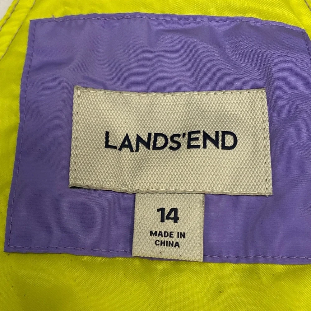 Lands End Youth Girls Winter Jacket & Snow Bib Bundle